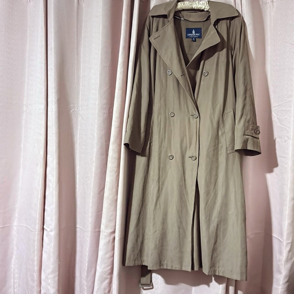 Vintage London Fog Limited Edition Long Khaki Hooded and Belted Trench Coat
